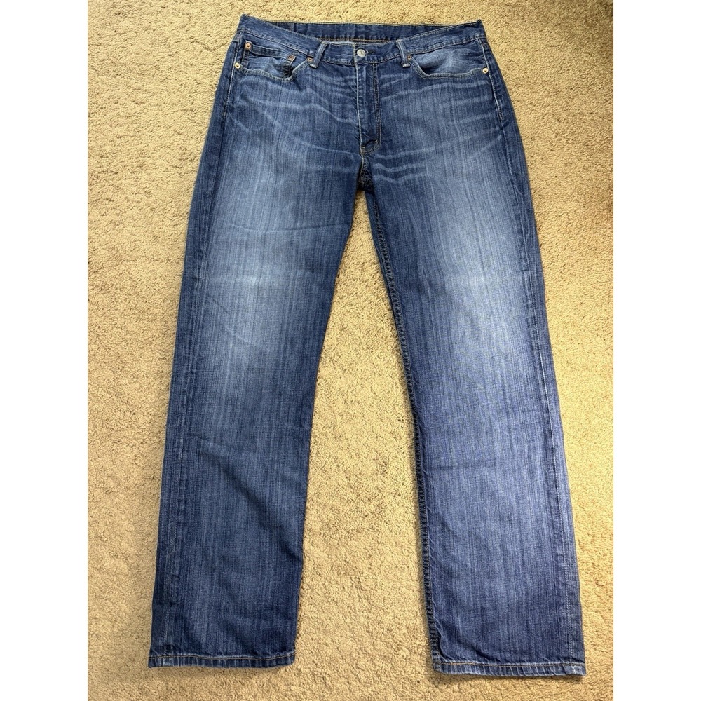 Levis 514 Jeans Men 38x34 Blue Straight Leg Mid Rise Preppy